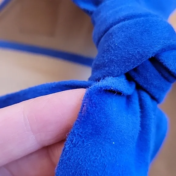 Ulla Johnson Royal Blue Heels with Bow Accent - Picture 7 of 16